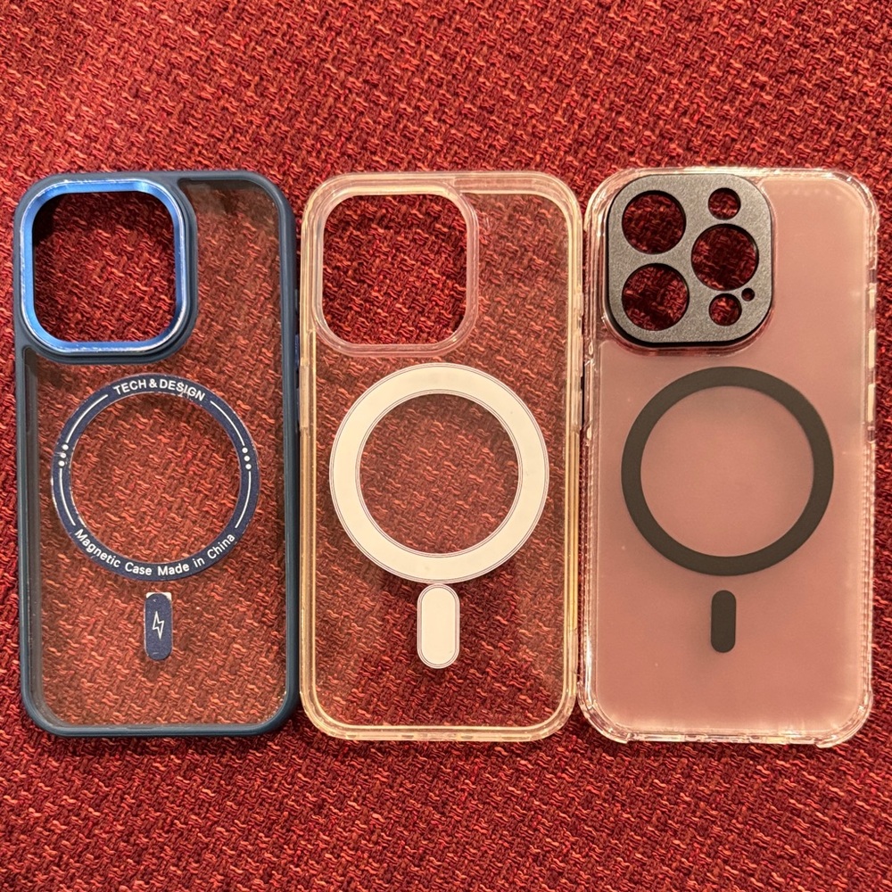 MagSafe iPhone 15 pro Cases, set of 3